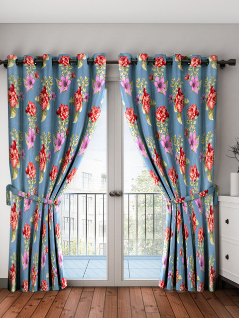 

Cortina Purple & Red Set of 2 Door Curtains