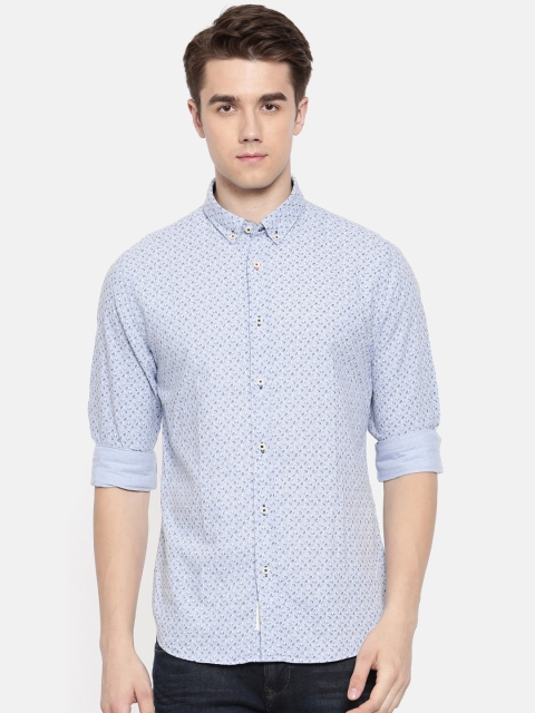 

Jack & Jones Men Blue Slim Fit Solid Casual Shirt