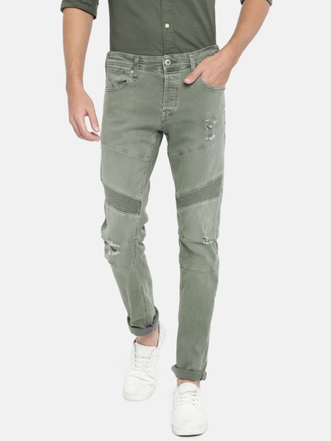

Jack & Jones Men Grey Glenn Slim Fit Low-Rise Mildly Distressed Stretchable Jeans