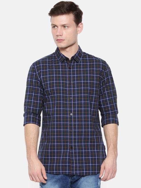 

Jack & Jones Men Blue Slim Fit Checked Casual Shirt