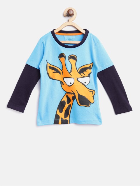 

Lazy Shark Boys Blue Printed Round Neck T-shirt