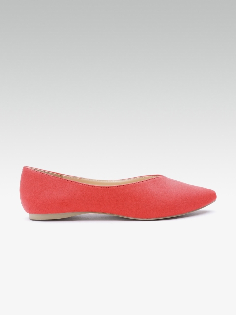 

DOROTHY PERKINS Women Coral Red Solid Ballerinas