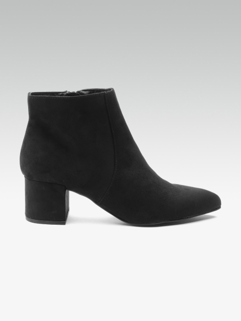 

DOROTHY PERKINS Women Black Solid Heeled Boots