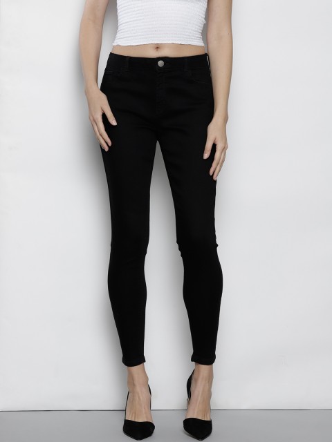 

DOROTHY PERKINS Women Black Skinny Fit Mid-Rise Clean Look Stretchable Jeans