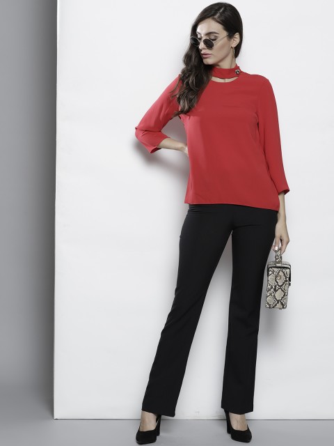 

DOROTHY PERKINS Women Red Solid Top