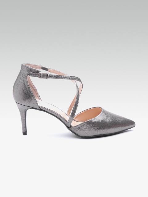 

DOROTHY PERKINS Women Gunmetal-Toned Solid Pumps, Metallic