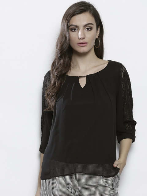 

DOROTHY PERKINS Women Black Solid Top