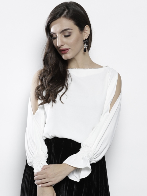 

DOROTHY PERKINS Women White Solid Top