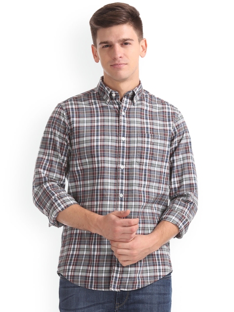 

GANT Men Multicoloured Regular Fit Checked Casual Shirt, Multi