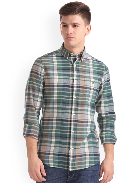 

GANT Men Multicoloured Regular Fit Checked Casual Shirt, Multi