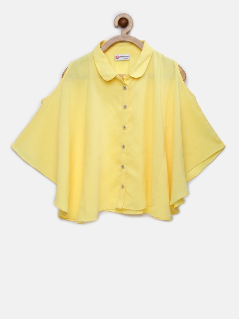 

Peppermint Girls Yellow Solid Kaftan Top