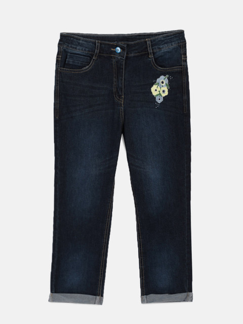 

Peppermint Girls Blue Regular Fit Mid-Rise Clean Look Stretchable Jeans