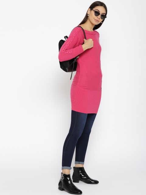 

Species Women Pink Solid Longline Pullover