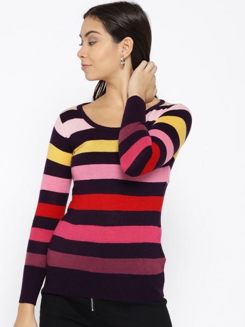 

Species Women Purple & Pink Striped Pullover