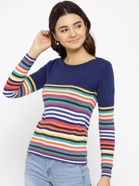 

Species Women Multicoloured Striped Pullover, Multi