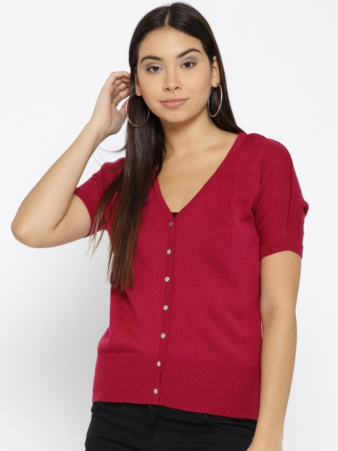 

Species Women Maroon Solid Cardigan