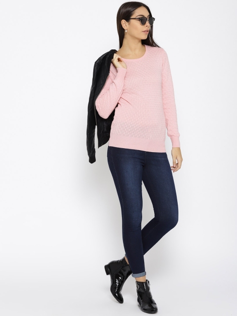 

Species Women Pink Self Design Pullover