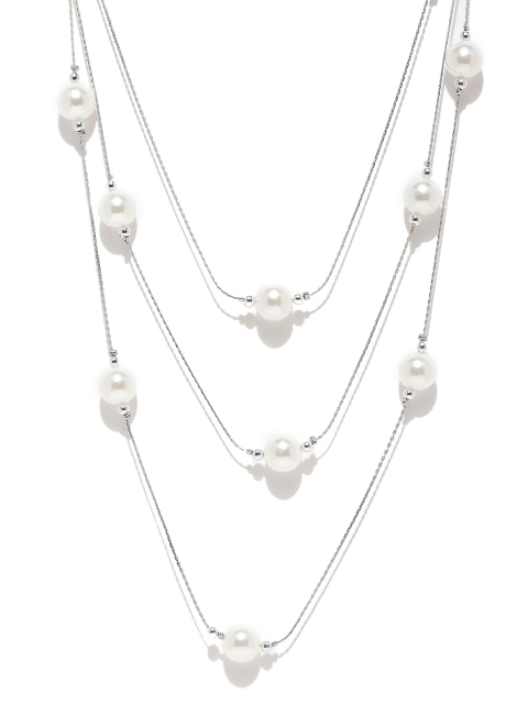 

ToniQ Silver-Toned Layered Necklace