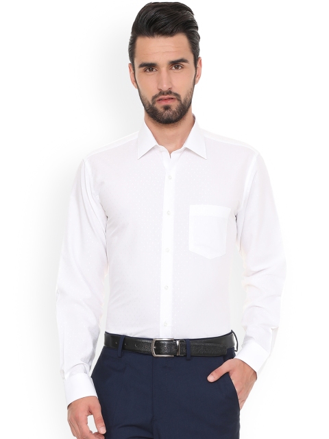 

Van Heusen Men White Regular Fit Self Design Formal Shirt