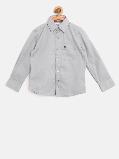 

Adams kids Boys Grey Regular Fit Solid Casual Shirt
