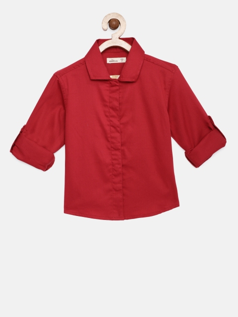 

Adams kids Girls Red Solid Casual Shirt
