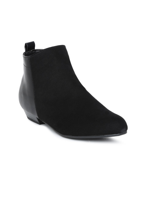 

Dune London Women Black Solid Mid-Top Flat Boots
