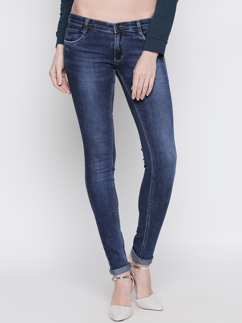 

fungus Women Blue Slim Fit Mid-Rise Clean Look Stretchable Jeans