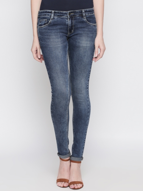 

fungus Women Blue Slim Fit Mid-Rise Clean Look Stretchable Jeans