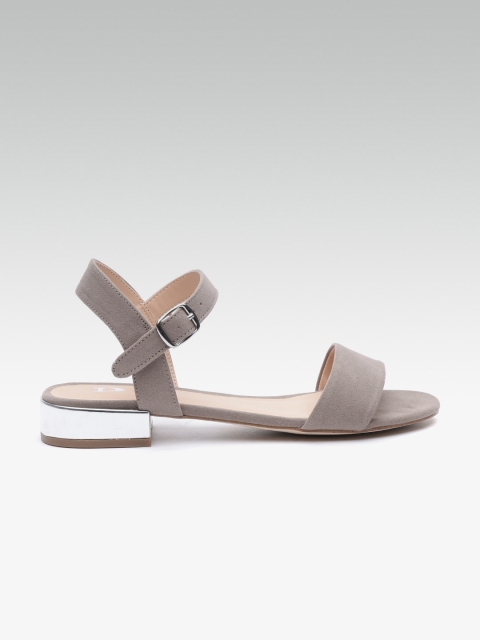 

Dune London Women Taupe Solid Open Toe Flats