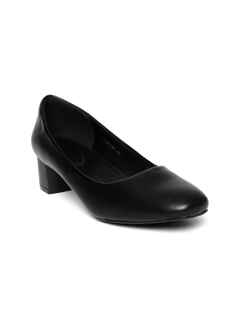

Tresmode Women Black Solid Pumps