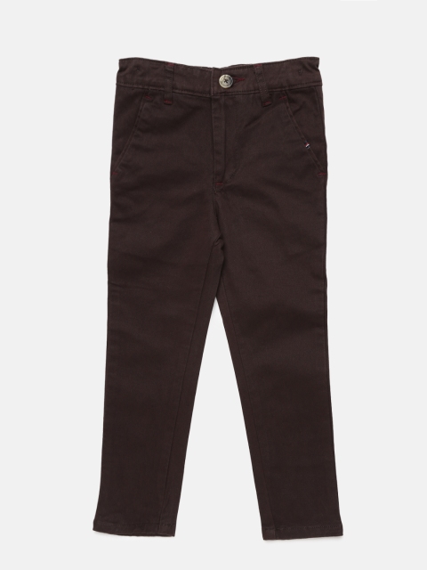 

Adams kids Boys Brown Regular Fit Solid Chinos