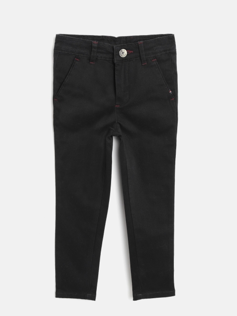 

Adams kids Boys Black Regular Fit Solid Chinos