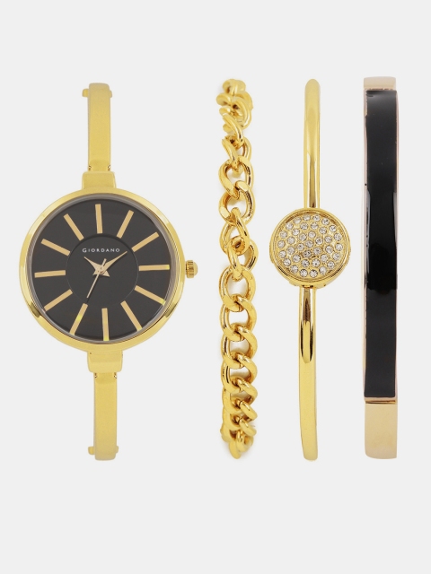 

GIORDANO Women Watch Gift Set, Black