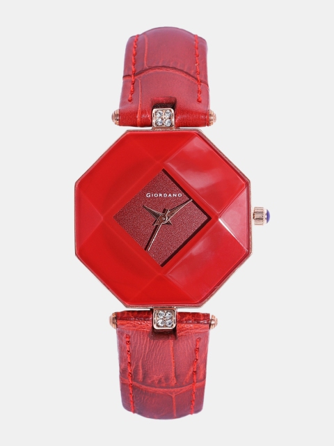 

GIORDANO Women Red Analogue Watch C2074-03