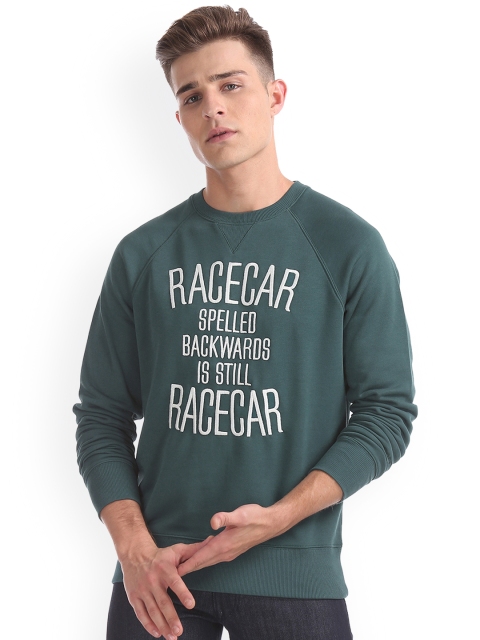 

GANT Men Green Printed Sweatshirt