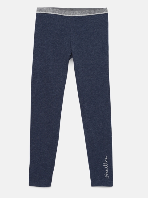 

United Colors of Benetton Girls Blue Pack of 2 Basic Leggings
