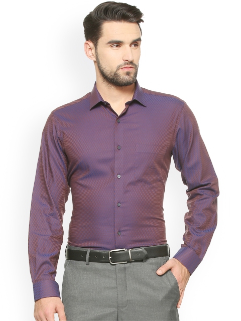 

Van Heusen Men Purple Regular Fit Self-Design Formal Shirt