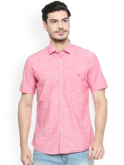 

Van Heusen Sport Men Pink Regular Fit Self Design Casual Shirt
