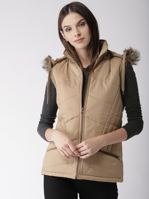 

Foreign Culture By Fort Collins Women Khaki Solid Parka Jacket with Hood