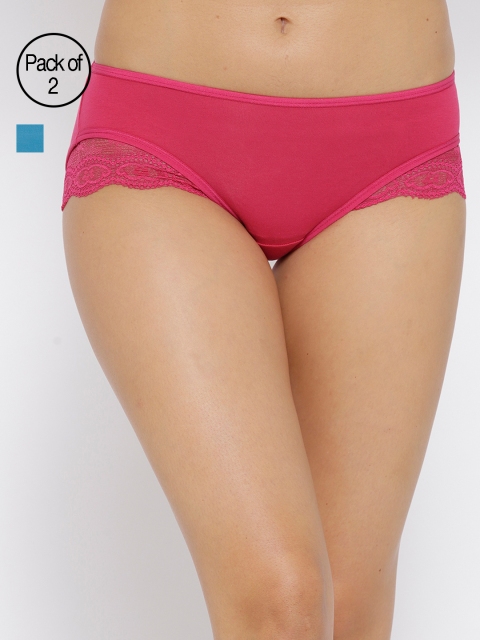 

Clovia Women Pack of 2 Bikini Briefs PNC657C20XXL, Pink