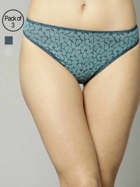 

Marks & Spencer Women Pack of 3 Bikini Briefs T610232I, Teal