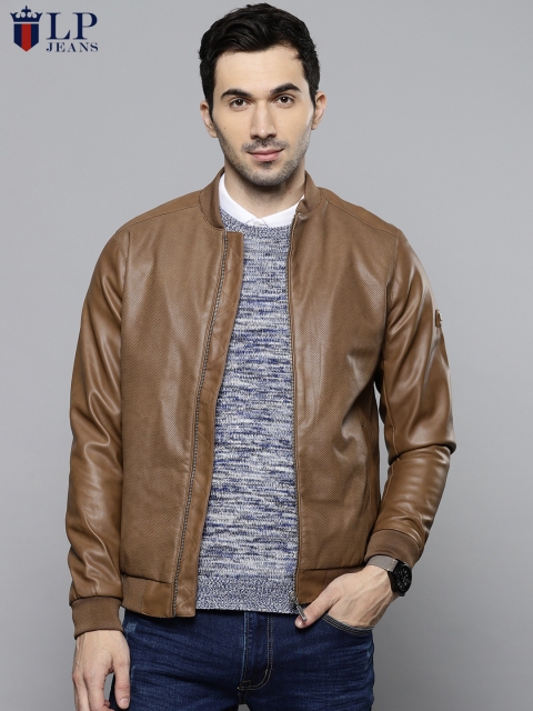 

Louis Philippe Jeans Men Brown Solid Bomber