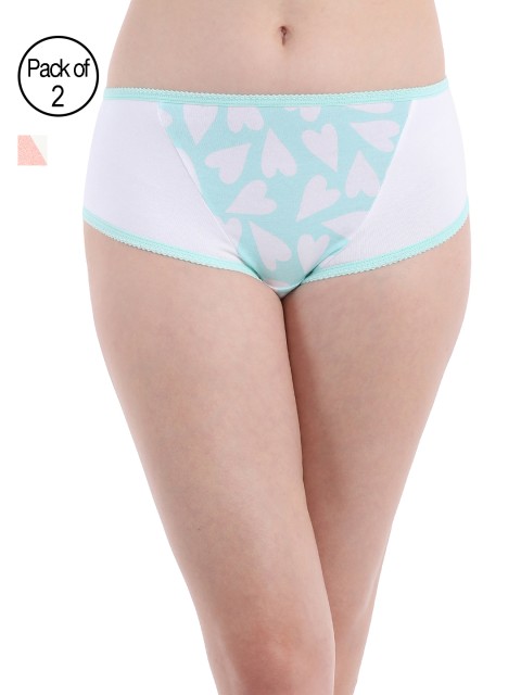 

Clovia Women Pack of Two Hipster Briefs COMPNC492XL, Orange