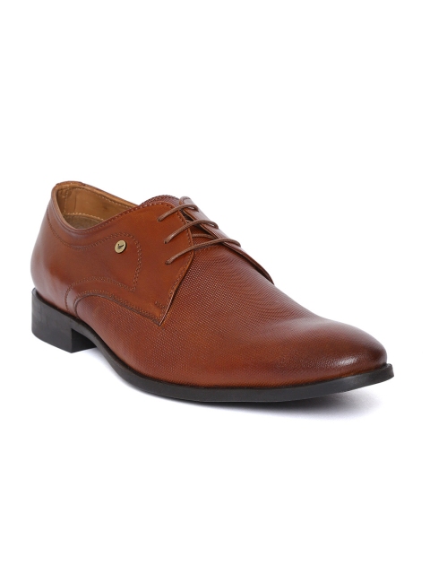 

Blackberrys Men Brown Textured Leather Formal Derbys
