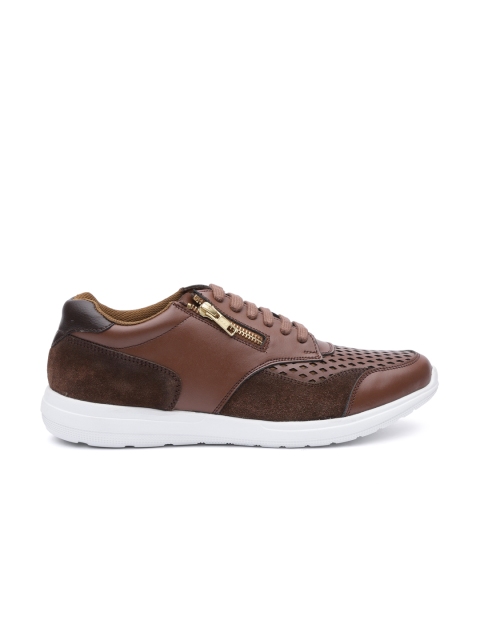 

Carlton London Men Brown Leather Sneakers