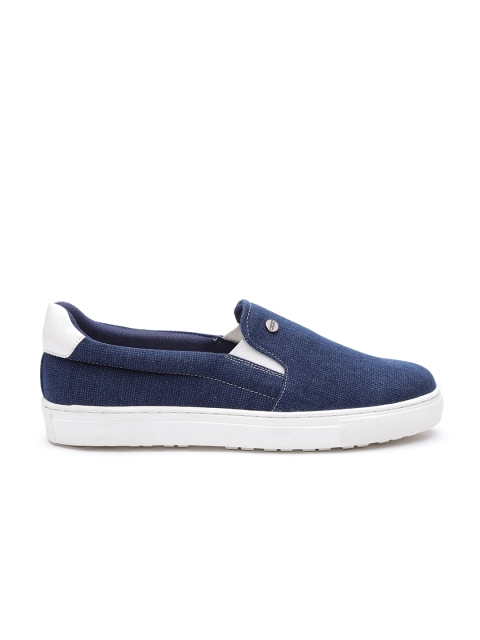 

Carlton London Men Navy Blue Denim Slip-On Sneakers