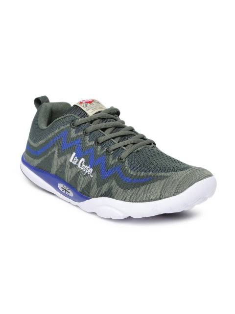 

Lee Cooper Men Grey & Blue Printed Running Shoes