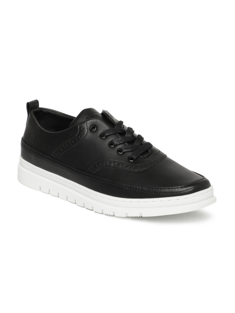 

Lee Cooper Men Black Solid Sneakers