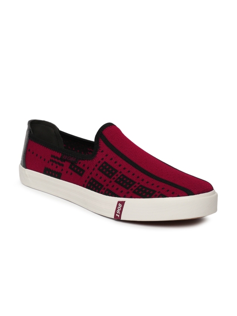

Lee Cooper Men Maroon Slip-On Sneakers