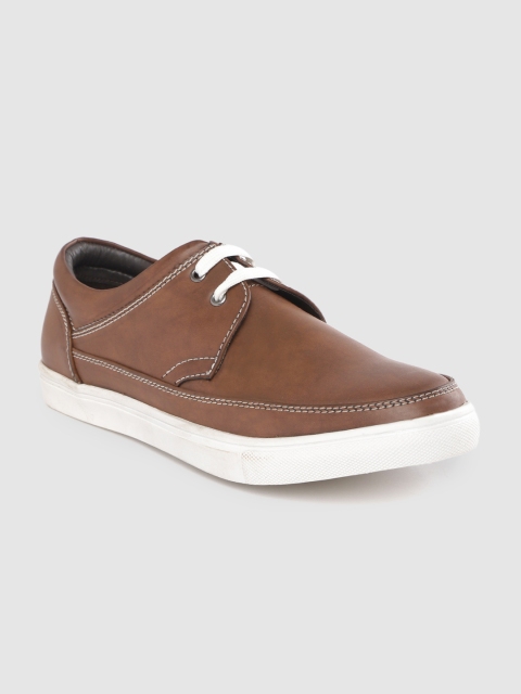 

San Frissco Men Brown Solid Sneakers